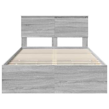 Bettrahmen Graues Sonoma 120 x 190 cm Ingenieurs Holz