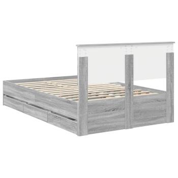 Bettrahmen Graues Sonoma 120 x 190 cm Ingenieurs Holz