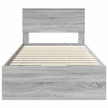Bettrahmen Graues Sonoma 100 x 200 cm Ingenieurs Holz
