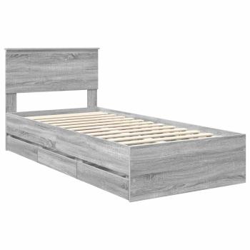 Bettrahmen Graues Sonoma 90 x 200 cm Ingenieurs Holz