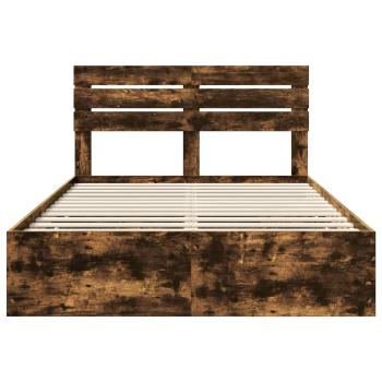 Bettrahmen Geräucherte Eiche 140 x 200 cm Ingenieurs Holz