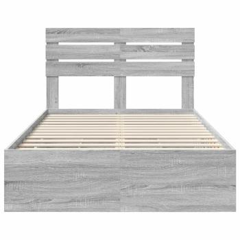 Bettrahmen Graues Sonoma 120 x 190 cm Ingenieurs Holz