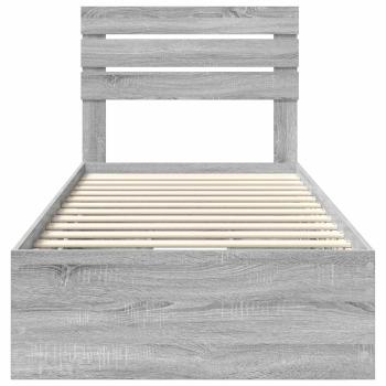 Bettrahmen Graues Sonoma 75 x 190 cm Ingenieurs Holz