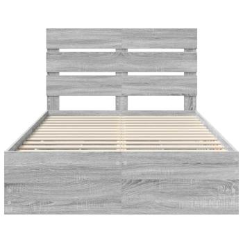Bettrahmen Graues Sonoma 120 x 190 cm Ingenieurs Holz