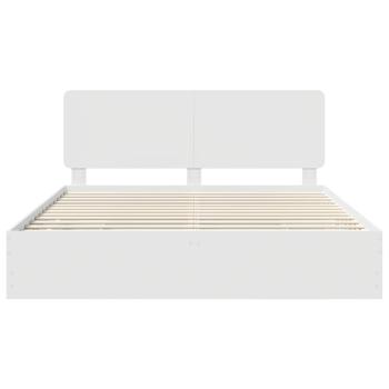 Bettrahmen mit Schubladen Weiß 200 x 200 cm Ingenieurs Holz