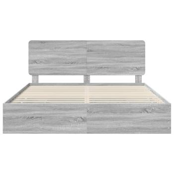 Bettrahmen Graues Sonoma 180 x 200 cm Ingenieurs Holz