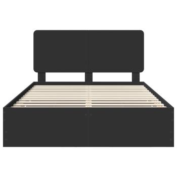 Bettrahmen mit Schubladen Schwarz 160 x 200 cm Ingenieurs Holz