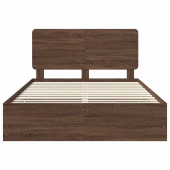 Bettrahmen Braun Eichen-Optik 150 x 200 cm Ingenieurs Holz