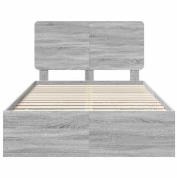 Bettrahmen Graues Sonoma 120 x 190 cm Ingenieurs Holz