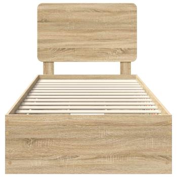 Bettrahmen Sonoma-Eiche 100 x 200 cm Ingenieurs Holz