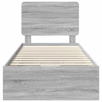 Bettrahmen Graues Sonoma 90 x 200 cm Ingenieurs Holz