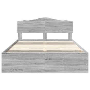 Bettrahmen Graues Sonoma 160 x 200 cm Ingenieurs Holz