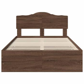 Bettrahmen Braun Eichen-Optik 135 x 190 cm Ingenieurs Holz