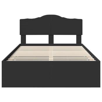 Bettrahmen mit Schubladen Schwarz 120 x 190 cm Ingenieurs Holz