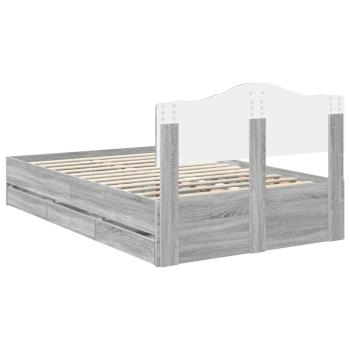 Bettrahmen Graues Sonoma 120 x 190 cm Ingenieurs Holz