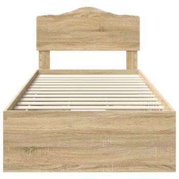 Bettrahmen Sonoma-Eiche 100 x 200 cm Ingenieurs Holz