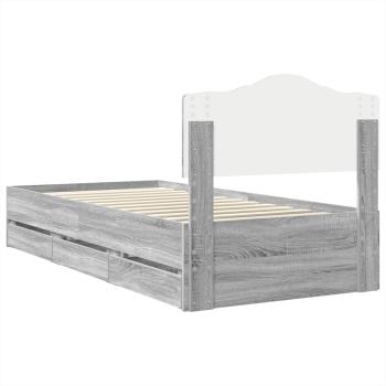Bettrahmen Graues Sonoma 90 x 190 cm Ingenieurs Holz