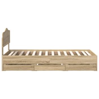 Bettrahmen Sonoma-Eiche 75 x 190 cm Ingenieurs Holz