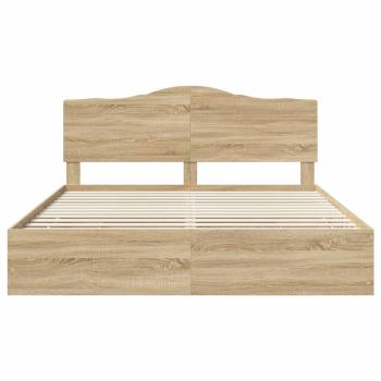 Bettrahmen Sonoma-Eiche 180 x 200 cm Ingenieurs Holz