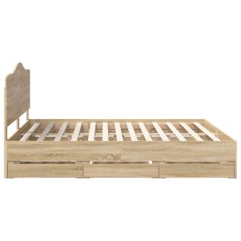 Bettrahmen Sonoma-Eiche 180 x 200 cm Ingenieurs Holz