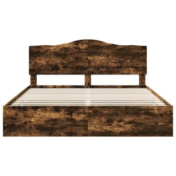 Bettrahmen Geräucherte Eiche 180 x 200 cm Ingenieurs Holz