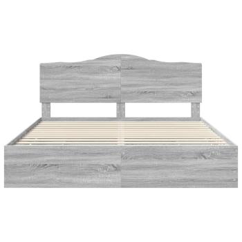Bettrahmen Graues Sonoma 180 x 200 cm Ingenieurs Holz
