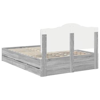 Bettrahmen Graues Sonoma 160 x 200 cm Ingenieurs Holz
