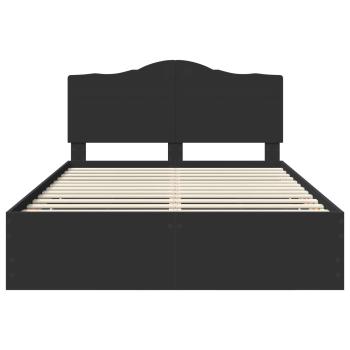 Bettrahmen mit Schubladen Schwarz 140 x 190 cm Ingenieurs Holz