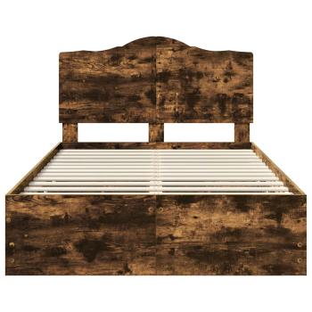 Bettrahmen Geräucherte Eiche 120 x 200 cm Ingenieurs Holz