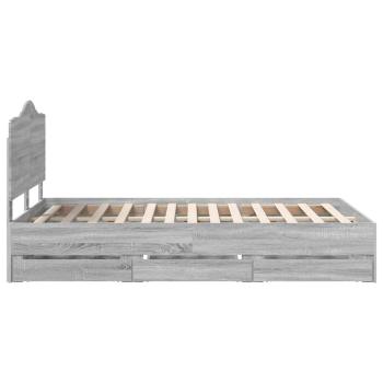 Bettrahmen Graues Sonoma 120 x 200 cm Ingenieurs Holz