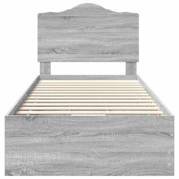 Bettrahmen Graues Sonoma 75 x 190 cm Ingenieurs Holz