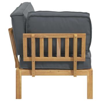 Sofa Set Uni Anthrazit 131,5 x 92 x 69 cm Massivholz Akazie