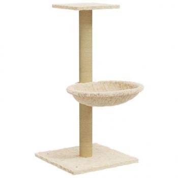 Kratzbaum mit Sisal-Kratzsäule Creme 74 cm