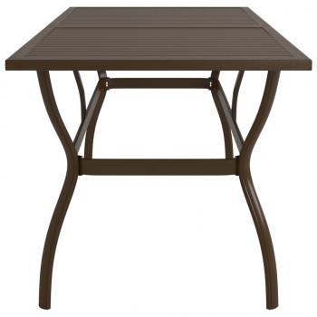 ARDEBO.de - Gartentisch Braun 190x80x72 cm Stahl