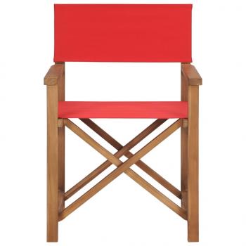 Regiestühle 2 Stk. Massivholz Teak Rot
