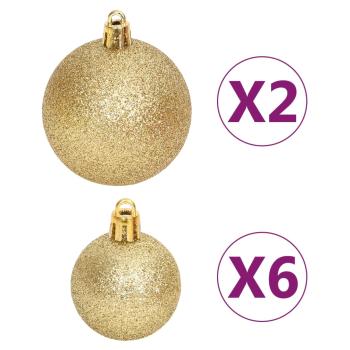 ARDEBO.de - 108-tlg. Weihnachtskugel-Set Golden und Rot