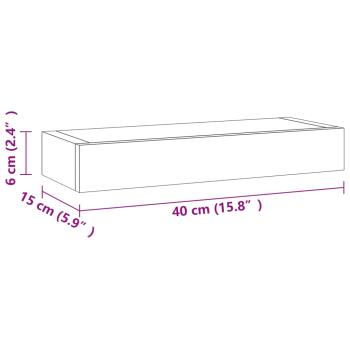ARDEBO.de - Wandregale 2 Stk. 40x15x4 cm Massivholz Teak