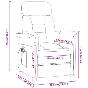Massagesessel Beige Mikrofasergewebe