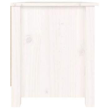 Schuhschrank Weiß 70x38x45,5 cm Massivholz Kiefer