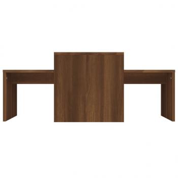 Couchtisch-Set Braun Eichen-Optik 100x48x40 cm Holzwerkstoff