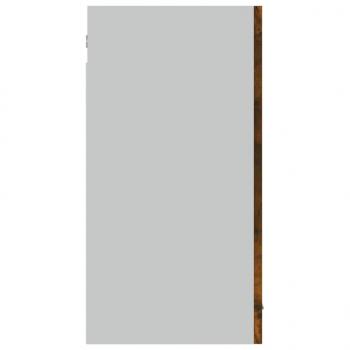 Hängeschrank Glas Räuchereiche 80x31x60 cm Holzwerkstoff