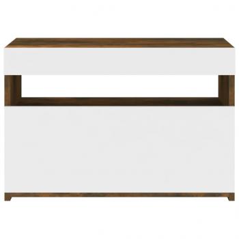 TV-Schrank mit LED-Leuchten Räuchereiche 60x35x40 cm