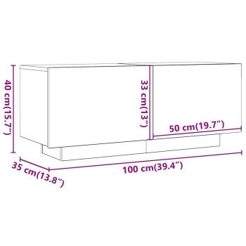 TV-Schrank Räuchereiche 100x35x40 cm Holzwerkstoff