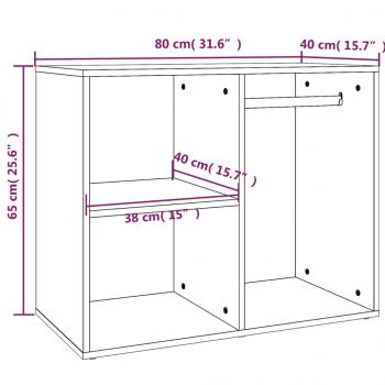 Regal für Schminktisch Braun Eichen-Optik 80x40x65 cm