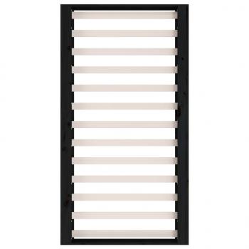 Massivholzbett Schwarz 75x190 cm