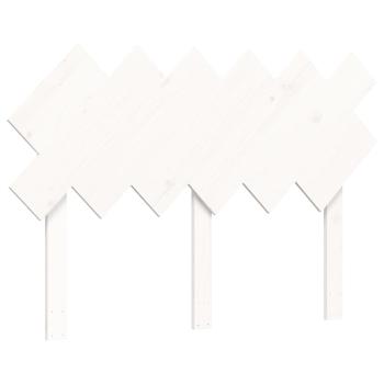 Seniorenbett mit Kopfteil Weiß Massivholz