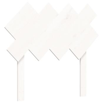 Seniorenbett mit Kopfteil 90x200 cm Weiß Massivholz