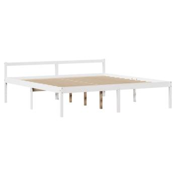 Seniorenbett mit Kopfteil ohne Matratze Weiß 200x200 cm