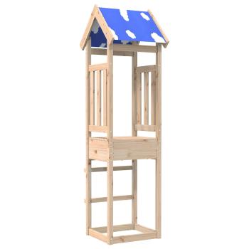ARDEBO.de - Spielturm Braun 52,5 x 46,5 x 208 cm Massives Kiefernholz