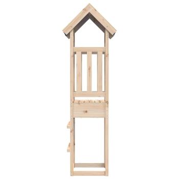 Spielturm Braun 52,5 x 46,5 x 208 cm Massives Kiefernholz
